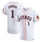 Houston Astros #1 Carlos Correa Player White Fotopoulosg Limited Elite Home Stitched Jerseys