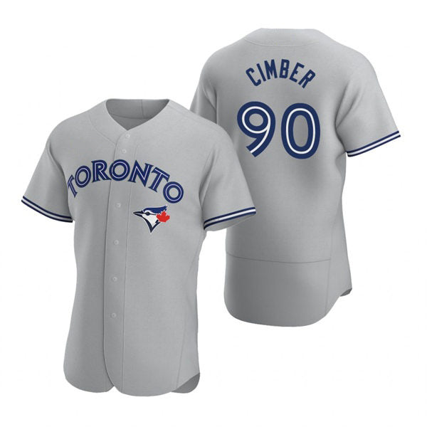 Toronto Blue Jays #90 Adam Cimber Gray Fotopoulosg Road Flex Base Player Jersey