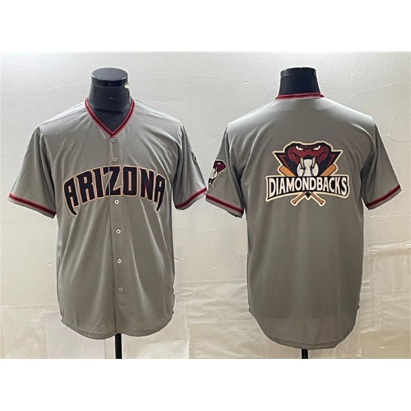 Arizona Diamondbacks Gray Fotopoulosg Team Big Logo Cool Base Stitched Jerseys