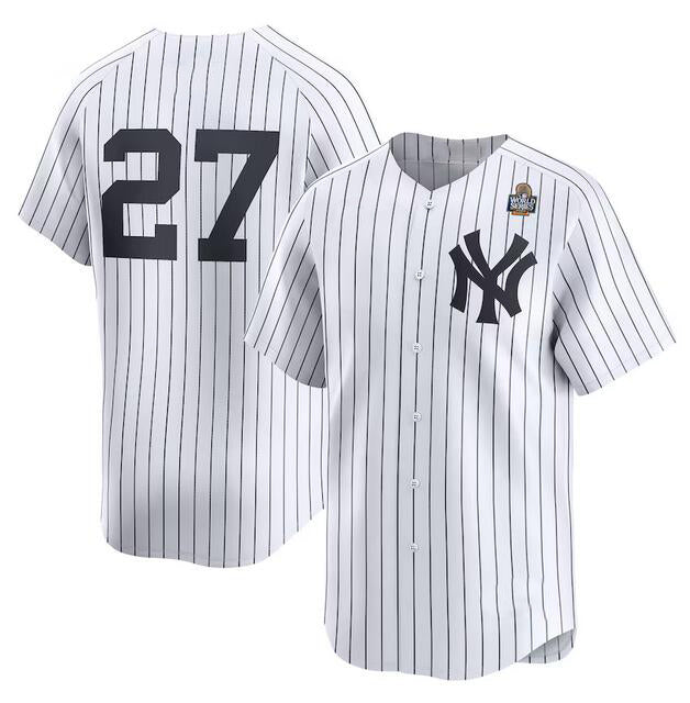 New York Yankees #27 Giancarlo Stanton White Fotopoulosg 2024 World Series Home Limited Stitched Jersey