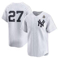 New York Yankees #27 Giancarlo Stanton White Fotopoulosg 2024 World Series Home Limited Stitched Jersey