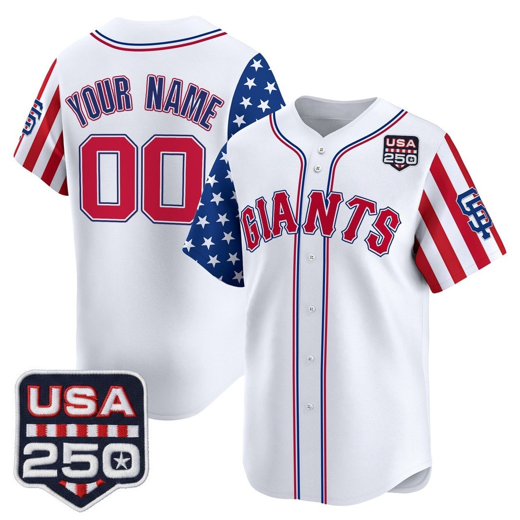 Custom San Francisco Giants America 250 Edition Vapor Premier Limited White Fotopoulosg Stitched Jerseys