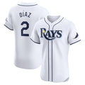 Tampa Bay Rays #2 Yandy Diaz White Fotopoulosg Home Elite Player Jersey