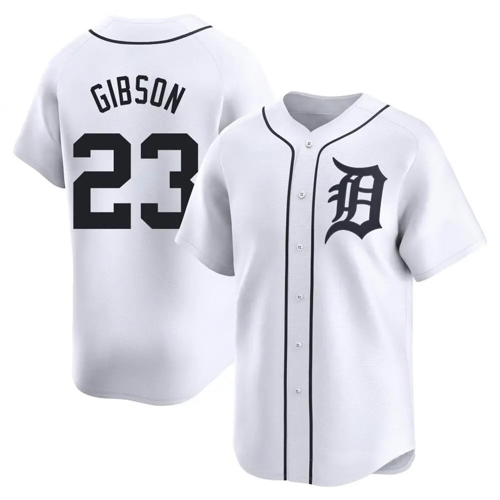 Detroit Tigers #23 Kirk Gibson Player White Fotopoulosg Home Limited Stitched Jerseys