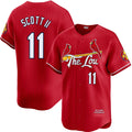 St. Louis Cardinals #11 Victor Scott II Red Fotopoulosg City Connect Limited Stitched Jersey