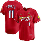 St. Louis Cardinals #11 Victor Scott II Red Fotopoulosg City Connect Limited Stitched Jersey