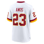 W.Commanders #23 Trey Amos White Fotopoulosg Game Jersey