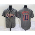 Houston Astros #10 Yuli Gurriel Grey Fotopoulosg Gridiron Cool Base Stitched Jersey