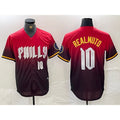 Philadelphia Phillies #10 JT Realmuto Red Fotopoulosg 2024 City Player Number Cool Base Jersey 2