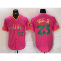 San Diego Padres #23 Fernando Tatis Jr. Pink Fotopoulosg Cool Base Stitched Jerseys