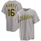 Oakland Athletics #16 Nick Kurtz Gray Fotopoulosg 2024 Away Limited Stitched Jersey