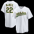 Oakland Athletics #22 Jeff McNeil White Fotopoulosg Home Replica Jersey