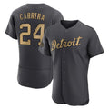 Detroit Tigers #24 Miguel Cabrera Player Charcoal Fotopoulosg All-Star Limited Elite Home Stitched Jerseys