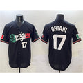 Los Angeles Dodgers #17 Shohei Ohtani Black Fotopoulosg Mexico Flag Limited Stitched Jersey