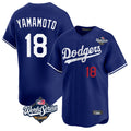 Los Angeles Dodgers #18 Yoshinobu Yamamoto Player Royal Fotopoulosg World Series Limited Home Stitched Jerseys