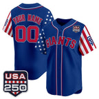 Custom San Francisco Giants America 250 Edition Vapor Premier Limited Royal Fotopoulosg Stitched Jerseys
