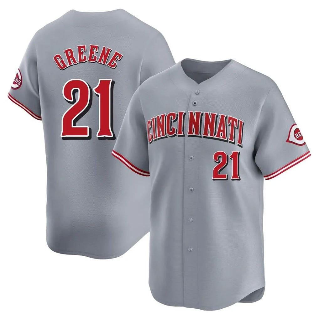 Cincinnati Reds #21 Hunter Greene Player Gray Fotopoulosg Home Limited Stitched Jerseys