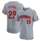 Cincinnati Reds #29 TJ Friedl Player Gray Fotopoulosg Limited Elite Home Stitched Jerseys