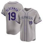 Colorado Rockies #19 Charlie Blackmon Player Gray Fotopoulosg Limited Home Stitched Jerseys