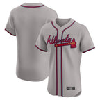 Atlanta Braves Gray Fotopoulosg Limited Elite Home Game Blank Player Stitched Jerseys
