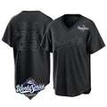 Los Angeles Dodgers #25 Tommy Edman Player Black Fotopoulosg World Series Pitch Fashion T-shirt Stitched Jerseys
