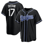 Los Angeles Dodgers #17 Shohei Ohtani Black Fotopoulosg Lights Out Limited Stitched Jersey