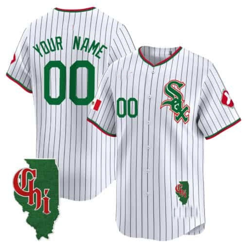 Custom Chicago White Sox Mexico Vapor Premier Limited Jersey ¨C Illinois Patch ¨C White 2 Fotopoulosg