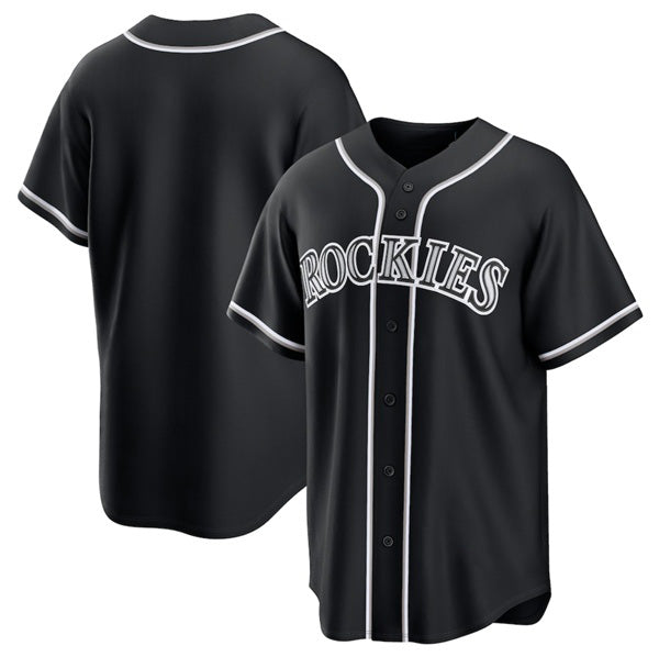 Colorado Rockies Blank Black Fotopoulosg Out Stitched Jersey