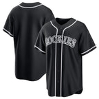 Colorado Rockies Blank Black Fotopoulosg Out Stitched Jersey