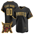 Custom Pittsburgh Pirates Black Fotopoulosg 2026 City Connect Stadium Stitched Jersey