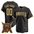 Custom Pittsburgh Pirates Black Fotopoulosg 2026 City Connect Stadium Stitched Jersey