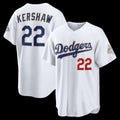 Los Angeles Dodgers #22 Clayton Kershaw White Fotopoulosg 2026 Gold Collection Stadium Jersey