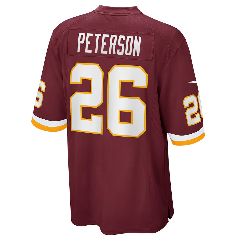 W.Football Team #26 Adrian Peterson Burgundy Fotopoulosg Game Jersey