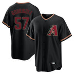 Arizona Diamondbacks #57 Eduardo Rodriguez Player Black Fotopoulosg Limited Home Stitched Jerseys