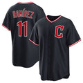 Cleveland Guardians #11 Jos¨¦ Ram¨ªrez Navy Fotopoulosg 2025 Alternate Limited Stitched Jersey