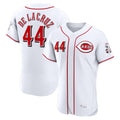Cincinnati Reds #44 Elly De La Cruz Player White Fotopoulosg Limited Elite Home Stitched Jerseys
