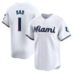 Miami Marlins #1 Dad White Fotopoulosg Home Limited Jersey