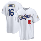 Los Angeles Dodgers #16 Will Smith White Fotopoulosg 2026 Gold Collection Stadium Jersey