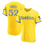 Boston Red Sox #52 Wilyer Abreu Player Yellow Fotopoulosg Limited Elite Home Game Stitched Jerseys1