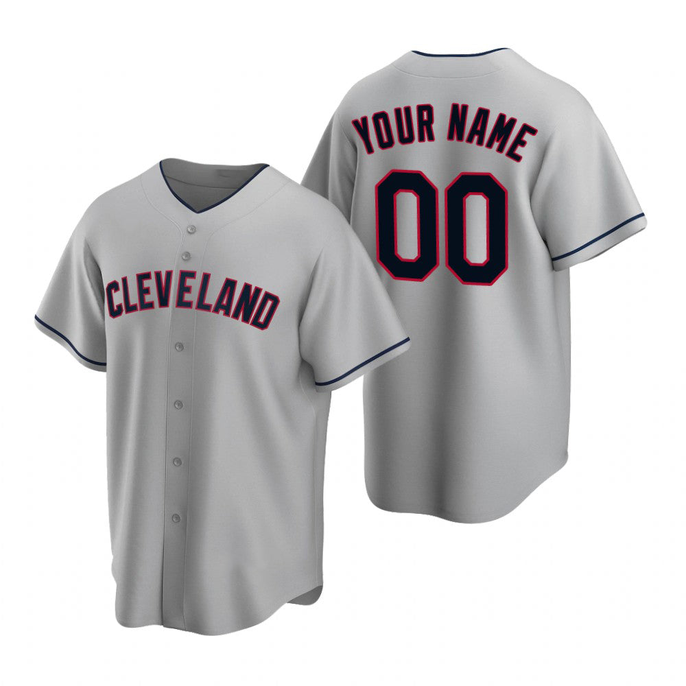 Custom Cleveland Indians Gray Fotopoulosg 2020 Stitched Cool Base Road Jersey
