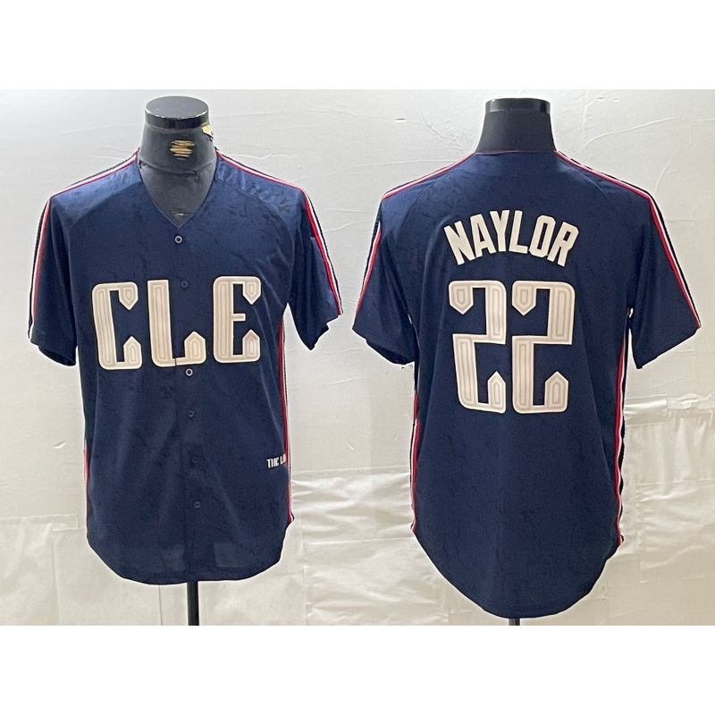 Cleveland Guardians #22 Josh Naylor Navy Fotopoulosg 2024 City Connect Limited Stitched Jersey
