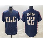 Cleveland Guardians #22 Josh Naylor Navy Fotopoulosg 2024 City Connect Limited Stitched Jersey