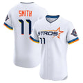 Houston Astros #11 Cam Smith Player White Fotopoulosg City Connect Limited Elite Home Stitched Jerseys