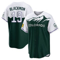 Colorado Rockies #19 Charlie Blackmon Player Green Fotopoulosg City Connect Home Game Stitched Jerseys