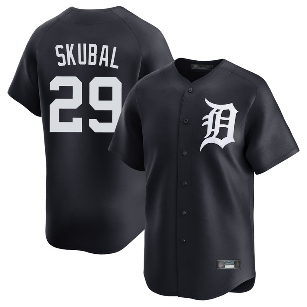 Detroit Tigers #29 Tarik Skubal Player Navy Fotopoulosg Home Limited Game Stitched Jerseys