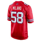 B.Bills #58 Matt Milano Red Fotopoulosg Alternate Game Jersey