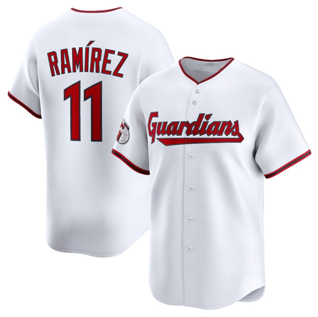 Cleveland Guardians #11 Jose Ramirez White Fotopoulosg Home Limited Stitched Jersey