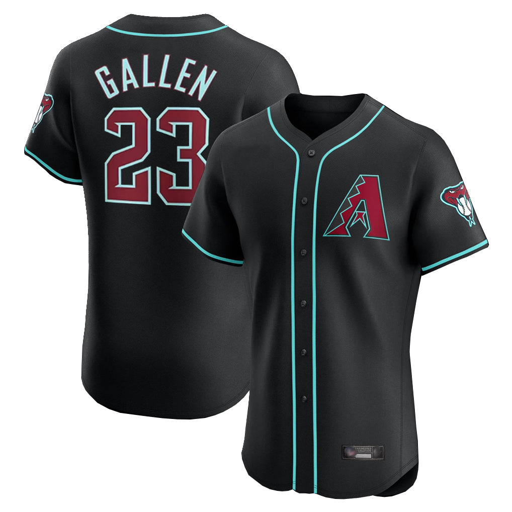 Arizona Diamondbacks #23 Zac Gallen Player Black Fotopoulosg Limited Elite Home Game Stitched Jerseys