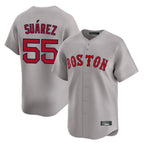 Boston Red Sox #55 Ranger Suarez Player Gray Fotopoulosg Road Limited Home Game Stitched Jerseys1