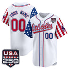 Custom Baltimore Orioles America 250 Edition Vapor Premier Limited White Fotopoulosg Stitched Jerseys